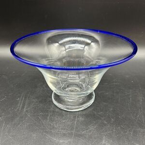 Hand Blown Glass Bowl signed LV 1977